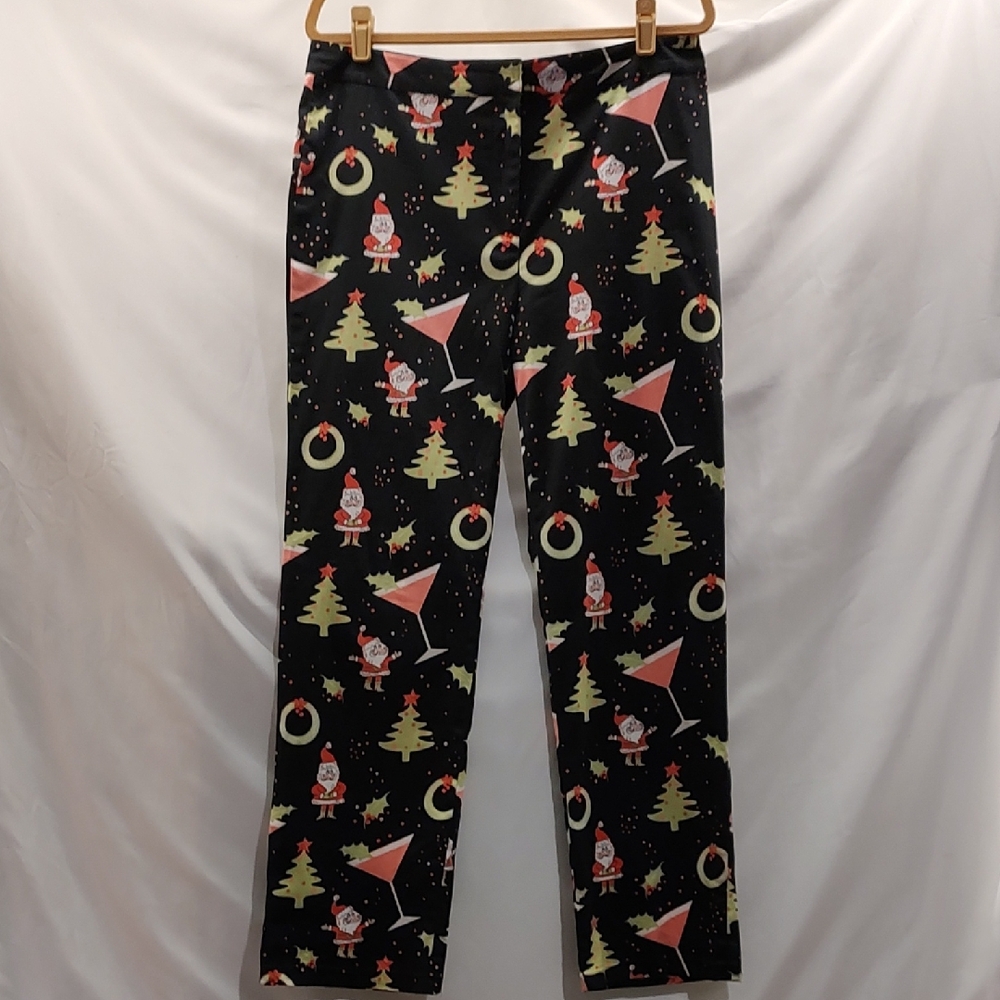 Holiday Print Women's Straight Leg Pants